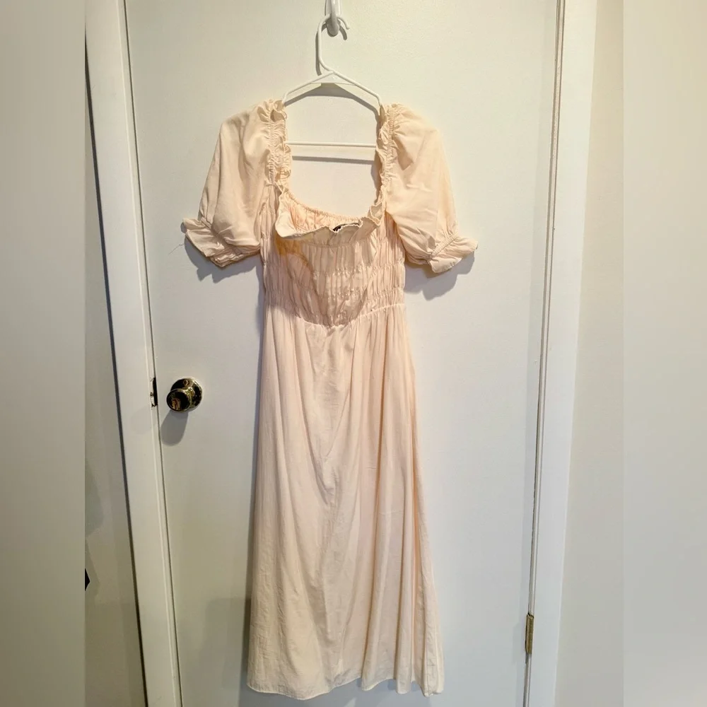 Lulu’s Nahanni Cream Smocked Midi Dress - Picture 5 of 6
